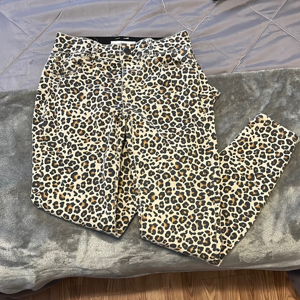 Cheetah print jeans